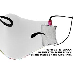 retro flowers face cover