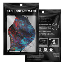 Load image into Gallery viewer, Psychedelic Paint Red in Blue Face Mask
