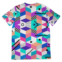 Load image into Gallery viewer, Geometric Retro All-Over Print Unisex Tee

