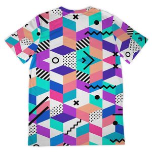 Geometric Retro All-Over Print Unisex Tee