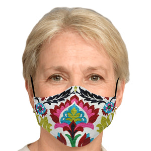 retro flowers face cover