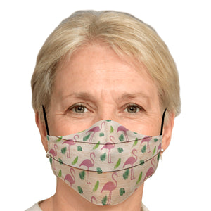flamingo pattern face cover