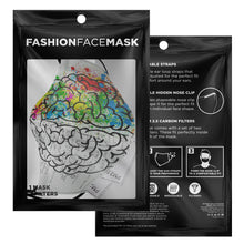 Load image into Gallery viewer, brain lobe face cover
