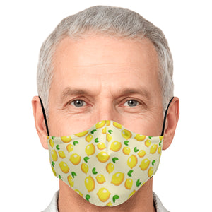 lemon pattern face cover
