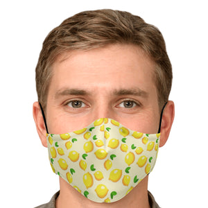 lemon pattern face cover