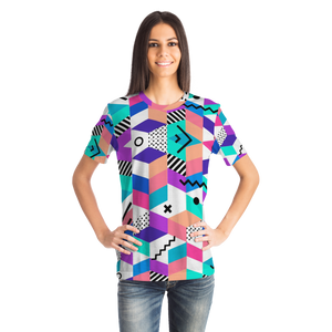 Geometric Retro All-Over Print Unisex Tee
