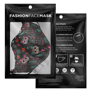Sugar Skull Cat Pattern Face Cover