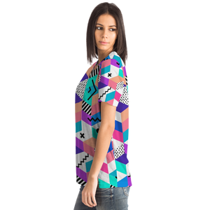 Geometric Retro All-Over Print Unisex Tee
