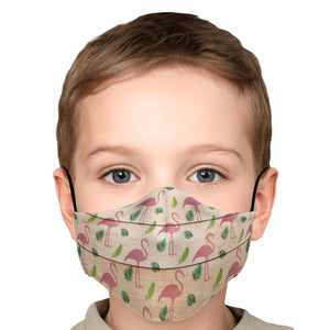 flamingo pattern face cover
