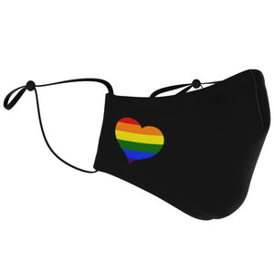 pride heart face cover