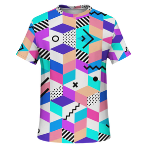 Geometric Retro All-Over Print Unisex Tee