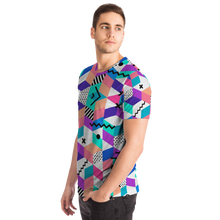 Load image into Gallery viewer, Geometric Retro All-Over Print Unisex Tee
