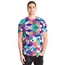 Load image into Gallery viewer, Geometric Retro All-Over Print Unisex Tee
