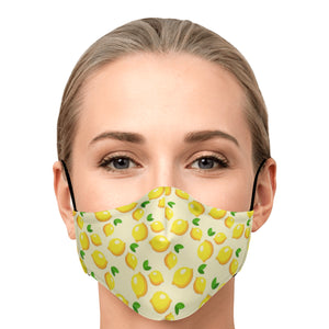 lemon pattern face cover