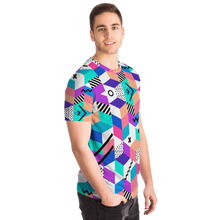 Load image into Gallery viewer, Geometric Retro All-Over Print Unisex Tee
