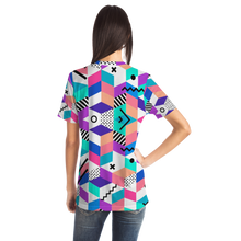 Load image into Gallery viewer, Geometric Retro All-Over Print Unisex Tee
