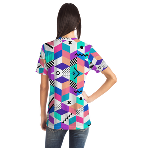 Geometric Retro All-Over Print Unisex Tee