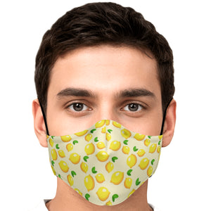 lemon pattern face cover
