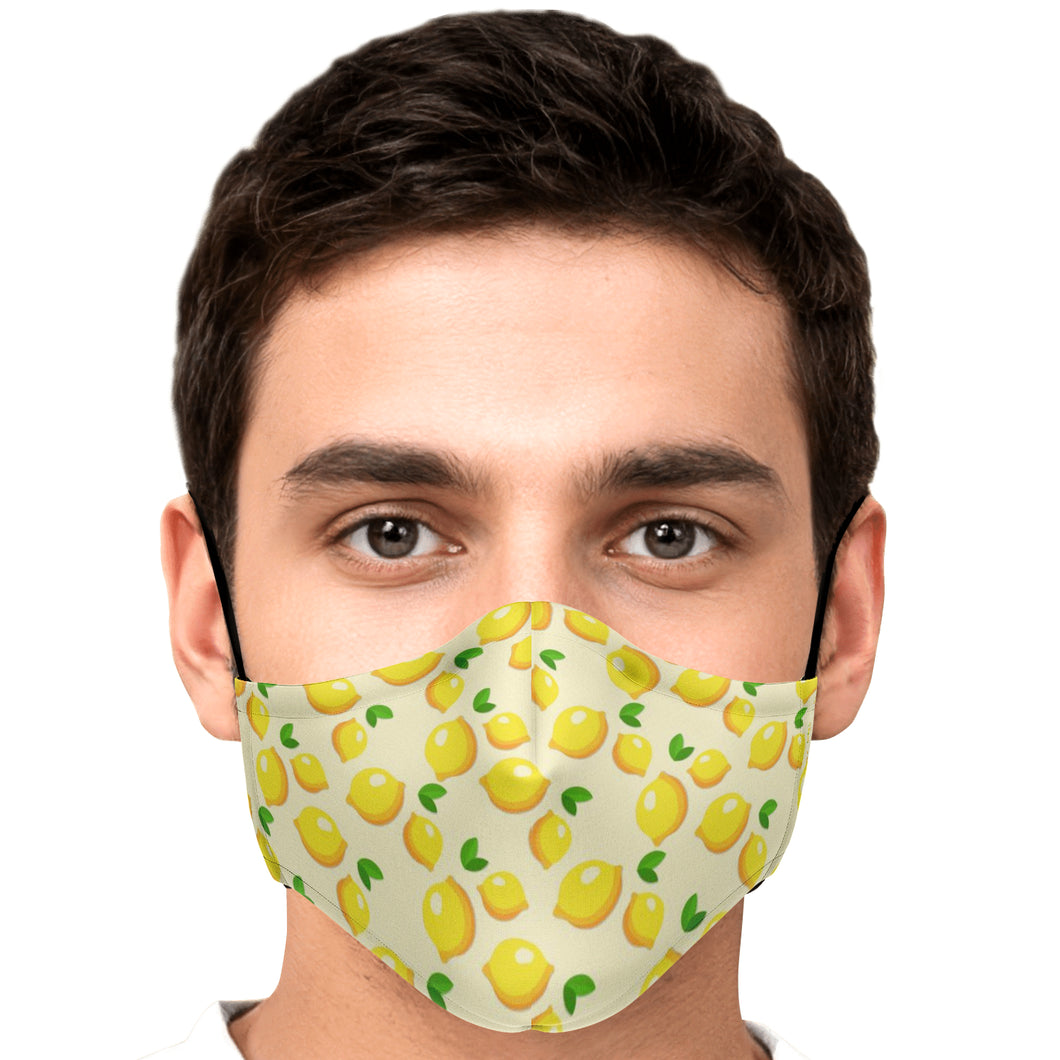 lemon pattern face cover