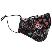 Load image into Gallery viewer, Sugar Skull Cat Pattern Face Cover
