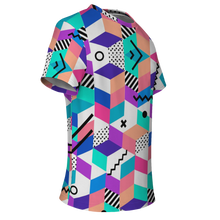Load image into Gallery viewer, Geometric Retro All-Over Print Unisex Tee
