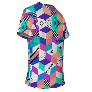 Geometric Retro All-Over Print Unisex Tee