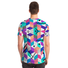 Load image into Gallery viewer, Geometric Retro All-Over Print Unisex Tee
