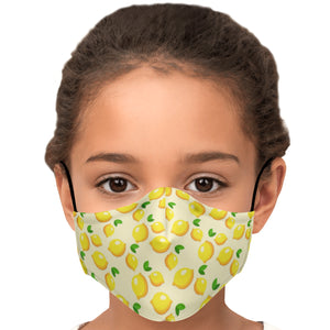 lemon pattern face cover