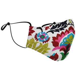 retro flowers face cover