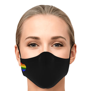 pride heart face cover