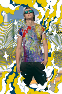 Marbled Colors All-Over-Print Men's Tee